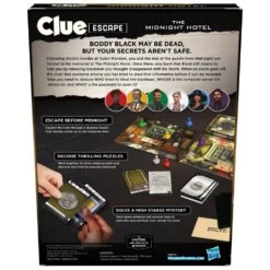 Clue Escape: The Midnight Hotel Board Game, 1-Time Solve Escape Room Games, Mystery Games, Ages 10+ -Hasbro Toyland 21b139778344ae3273e5512b91a3943c8d2d2c9b