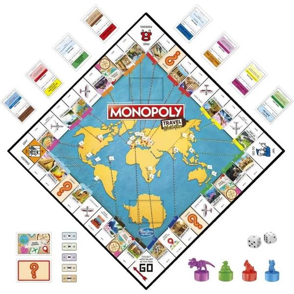 Hasbro Monopoly Travel World Tour Travel 5 Hasbro Monopoly Travel World Tour Travel - Image 3