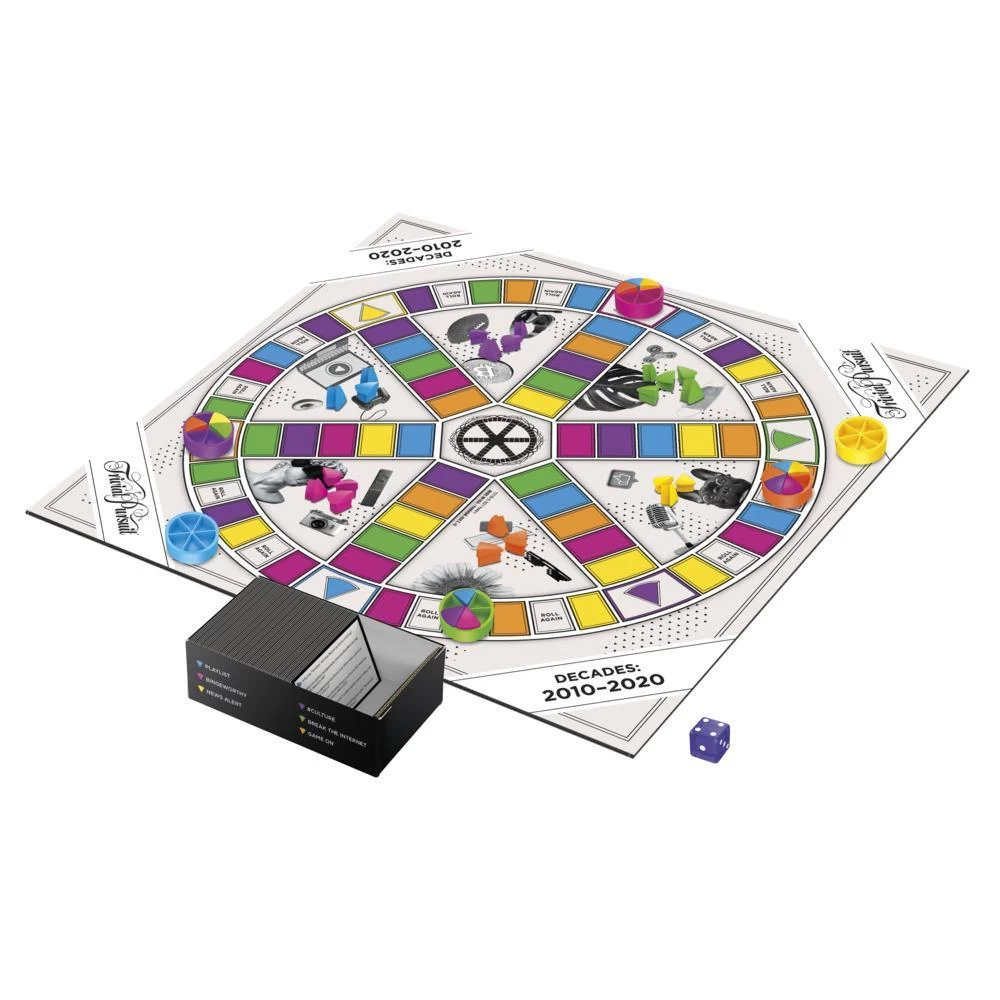 Trivial Pursuit Decades 2010 To 2020 Board Game For Adults And Teens, Pop Culture Trivia Game, Ages 16 And Up 4 Trivial Pursuit Decades 2010 To 2020 Board Game For Adults And Teens, Pop Culture Trivia Game, Ages 16 And Up - Image 2