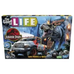 The Game Of Life Jurassic Park Edition Game, Family Board Game For Kids Ages 8 And Up, Inspired By The Original Hit Movie
