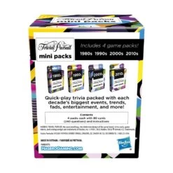 Trivial Pursuit Game Mini Packs Multipack, Fun Trivia Questions For Adults And Teens Ages 16+, 4 Packs Featuring 4 Decades -Hasbro Toyland cef717a96b7d89eac2106b53862178b732c79a78
