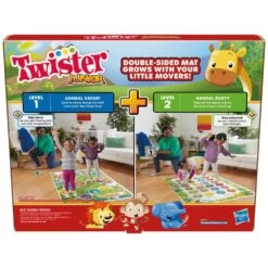 Twister Junior Game, Animal Adventure 2-Sided Mat, Game For 2-4 Players, Ages 3 And Up 11 Twister Junior Game, Animal Adventure 2-Sided Mat, Game For 2-4 Players, Ages 3 And Up -Hasbro Toyland e303828367729b4071c2429e320c2c754e6269dc