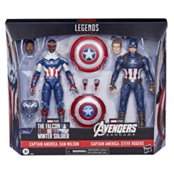 Hasbro Marvel Legends Series: The Falcon And The Winter Soldier/Avengers Endgame - Captain America Sam Wilson & Steve Rodgers Action Figure 2-Pack