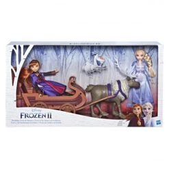 Hasbro Disney Frozen Sledding Sven And Sisters Elsa And Anna Fashion Dolls (WSL) (EOFY SALE)