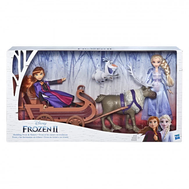 Hasbro Disney Frozen Sledding Sven And Sisters Elsa And Anna Fashion Dolls (WSL) (EOFY SALE) 3 Hasbro Disney Frozen Sledding Sven And Sisters Elsa And Anna Fashion Dolls (WSL) (EOFY SALE)